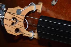 Zoom on a double bass photo