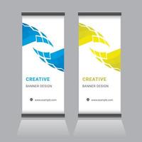 Roll Up Banner Design vector