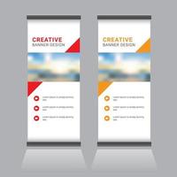 Roll Up Banner Design vector