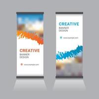 Roll Up Banner Design vector