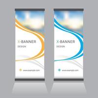 Roll Up Banner Design vector