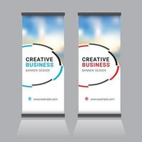 Roll Up Banner Design vector