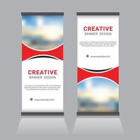 Roll Up Banner Design vector