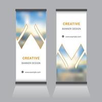 Roll Up Banner Design vector