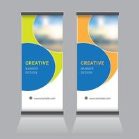 Roll Up Banner Design vector