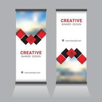 Roll Up Banner Design vector