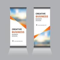 Roll Up Banner Design vector