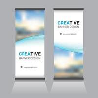 Roll Up Banner Design vector