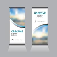 Roll Up Banner Design vector