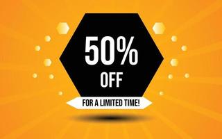 50 Percent Off Discount Tag vector