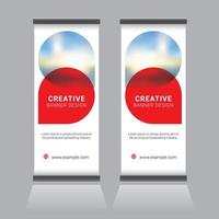 Roll Up Banner Design vector