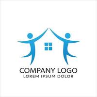 Real state company logo design vector