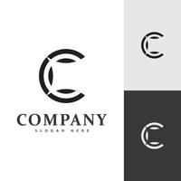 plantilla de vector de logotipo c inicial, marcas de logotipo de letra c abstracta, logotipo de empresa, ilustración vectorial