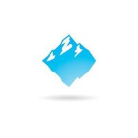 Ilustración del logotipo de iceberg en fondo blanco aislado vector