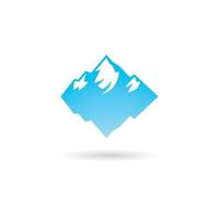 Ilustración del logotipo de iceberg en fondo blanco aislado vector