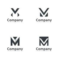 M and V  MV logo vector design, Creative initial logo vector design