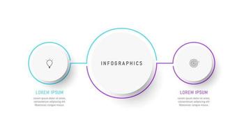 plantilla de diseño de etiquetas infográficas vectoriales con iconos y 2 opciones o pasos. se puede utilizar para diagramas de proceso, presentaciones, diseño de flujo de trabajo, banner, diagrama de flujo, gráfico de información. vector