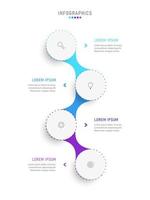 Vector Infographic label design template with icons and 4 options or steps. Can be used for process diagram, presentations, workflow layout, banner, flow chart, info graph.