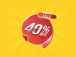 Sale discount set product emblem with percentage sell-off. Premium Vector