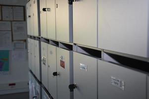 Lockers in a school photo