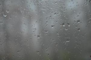 Rain drops on the window photo