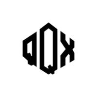 QQX letter logo design with polygon shape. QQX polygon and cube shape logo design. QQX hexagon vector logo template white and black colors. QQX monogram, business and real estate logo.