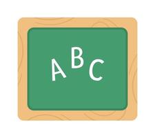 Vector chalk board illustration. Back to school educational clipart. Cute flat style blackboard. Funny picture for kids