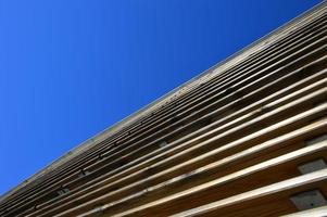 Closeup of a wooden facade photo