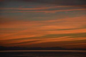 Cloudy sky during the sunset photo