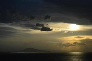 Sunset and Stormy clouds photo