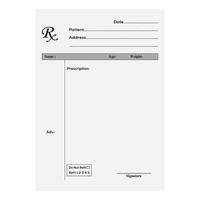 Blank Rx prescription form isolated on white background vector
