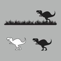 iconos de dinosaurios y monstruos dino jurásicos. vector
