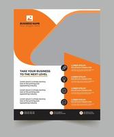 Corporate Business Flyer poster  brochure cover design layout background, two colors scheme, vector template in A4 size - Vector