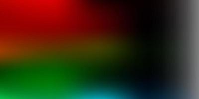Dark multicolor vector blur background.