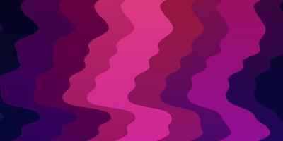 Dark Multicolor vector pattern with curved lines.