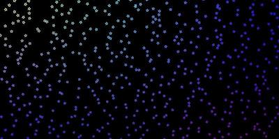 Dark Multicolor vector pattern with abstract stars.
