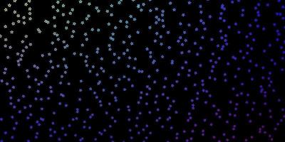 Dark Multicolor vector pattern with abstract stars.