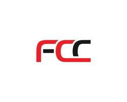 letra fcc logotipo creativo simple icono diseño vector símbolo ilustración.