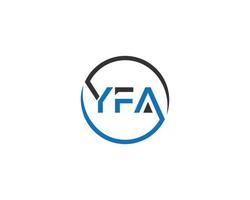 YFA Simple Modern Letter Logo Icon Design Vector Symbol illustration.