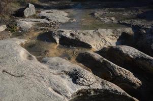 Rocky landscape after the rain photo