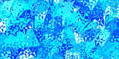 Dark blue vector texture with random triangles.
