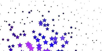 Dark Pink, Blue vector texture with beautiful stars.