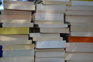 Few books on the garden table photo