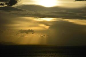 Sunset and Stormy clouds photo