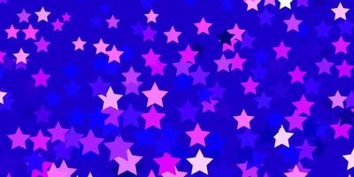 Light Pink, Blue vector texture with beautiful stars.