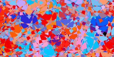 Dark Blue, Red vector background with triangles.