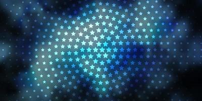 Dark BLUE vector pattern with abstract stars.