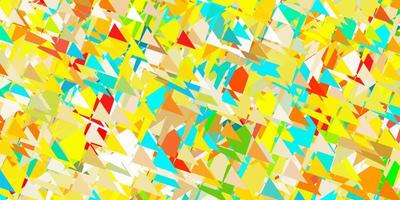 Light blue, yellow vector pattern with polygonal shapes.