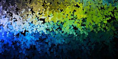Light blue, yellow vector background with random forms.