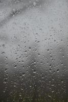 Rain drops on the window photo